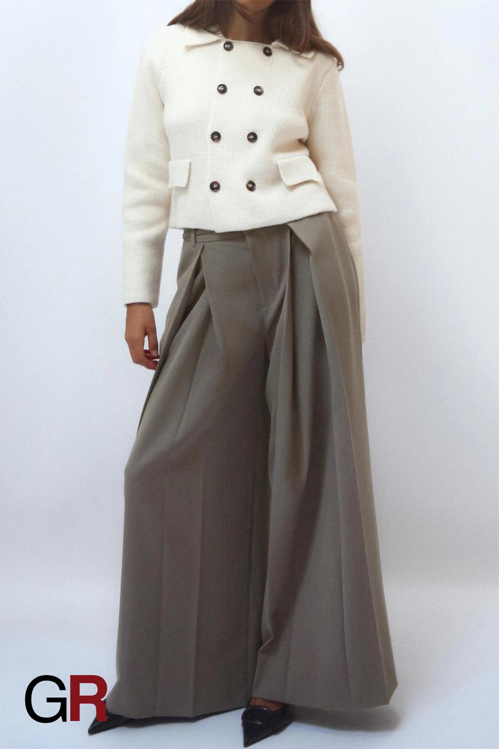 Luxe Plain Stitch Lapel Cardigan Coat - GlamoROZ