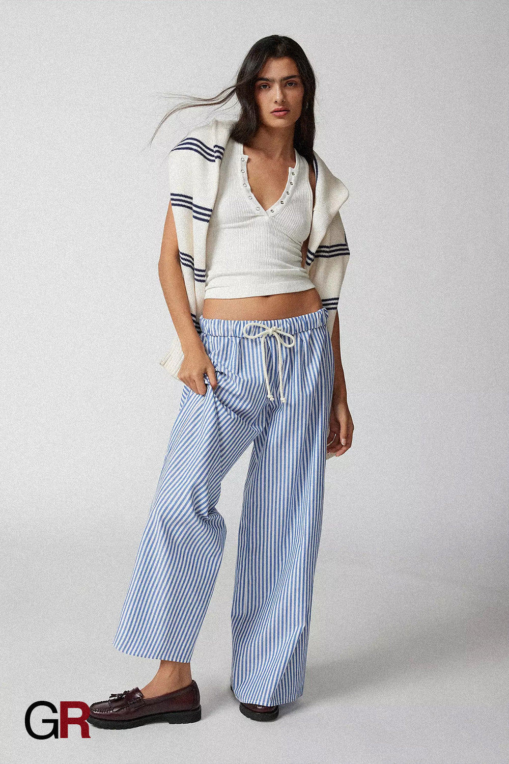 Riviera Stripe Lounge Palazzo