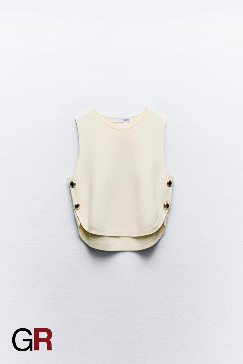 Elegant Side-Button Knit Top - GlamoROZ