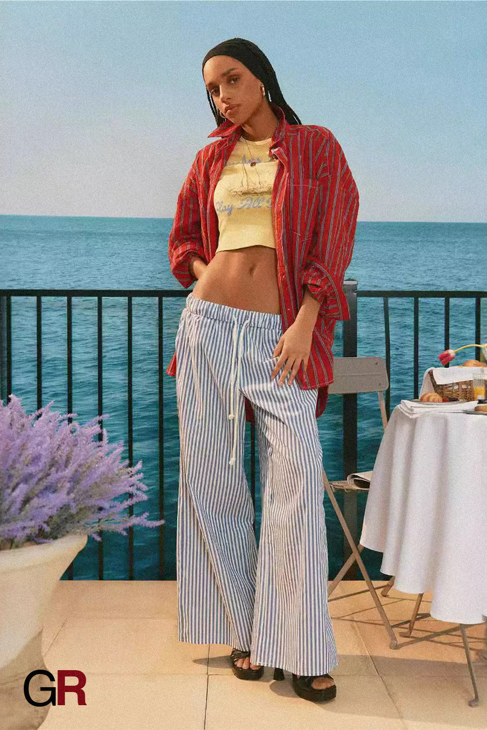 Riviera Stripe Lounge Palazzo