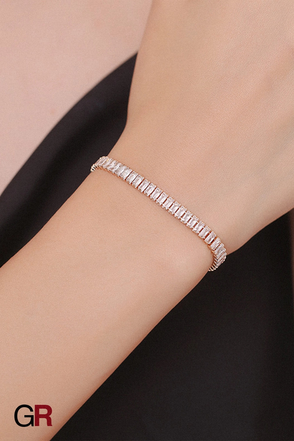 Lumiere Baguette Luminous Crystal Link Bracelet Jewelry