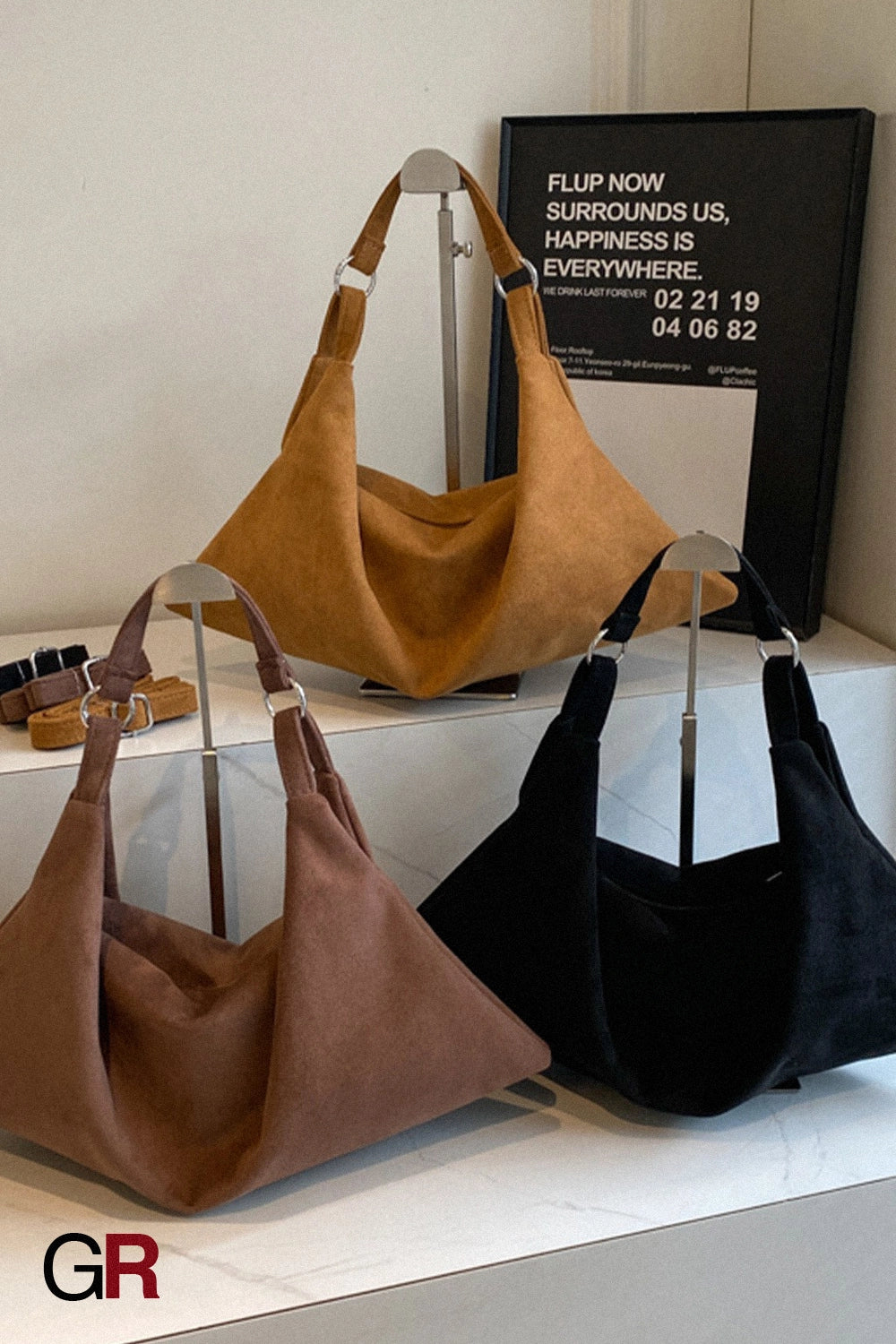Pu Fabric Portable Shoulder Bag Versatile Simple Messenger Bag
