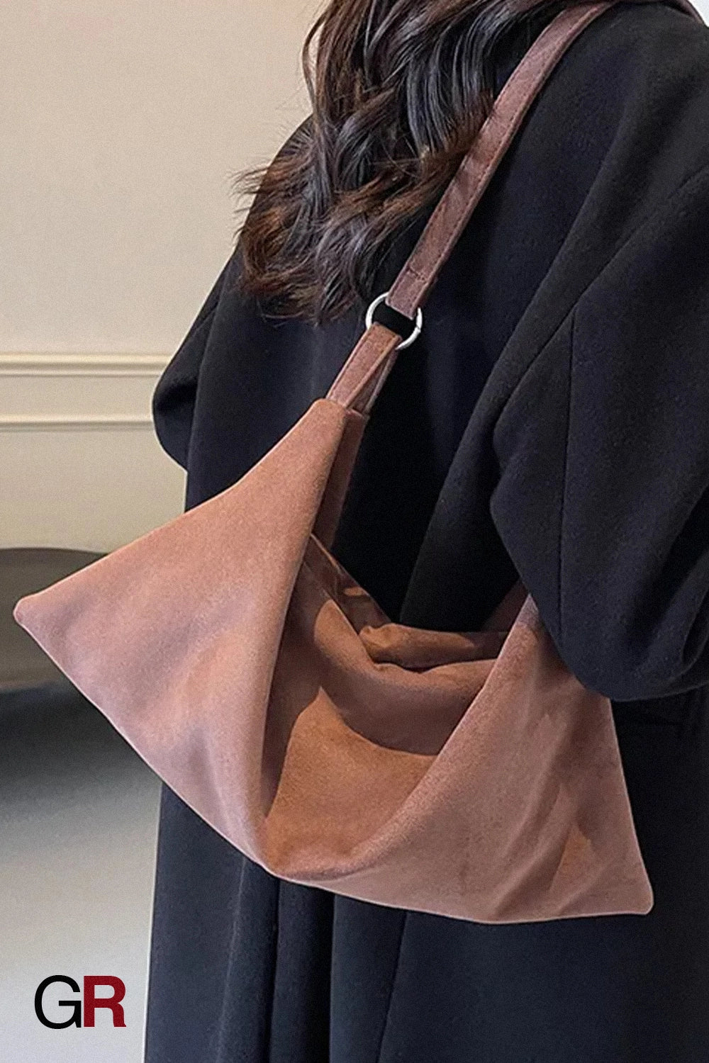 Pu Fabric Portable Shoulder Bag Versatile Simple Messenger Bag