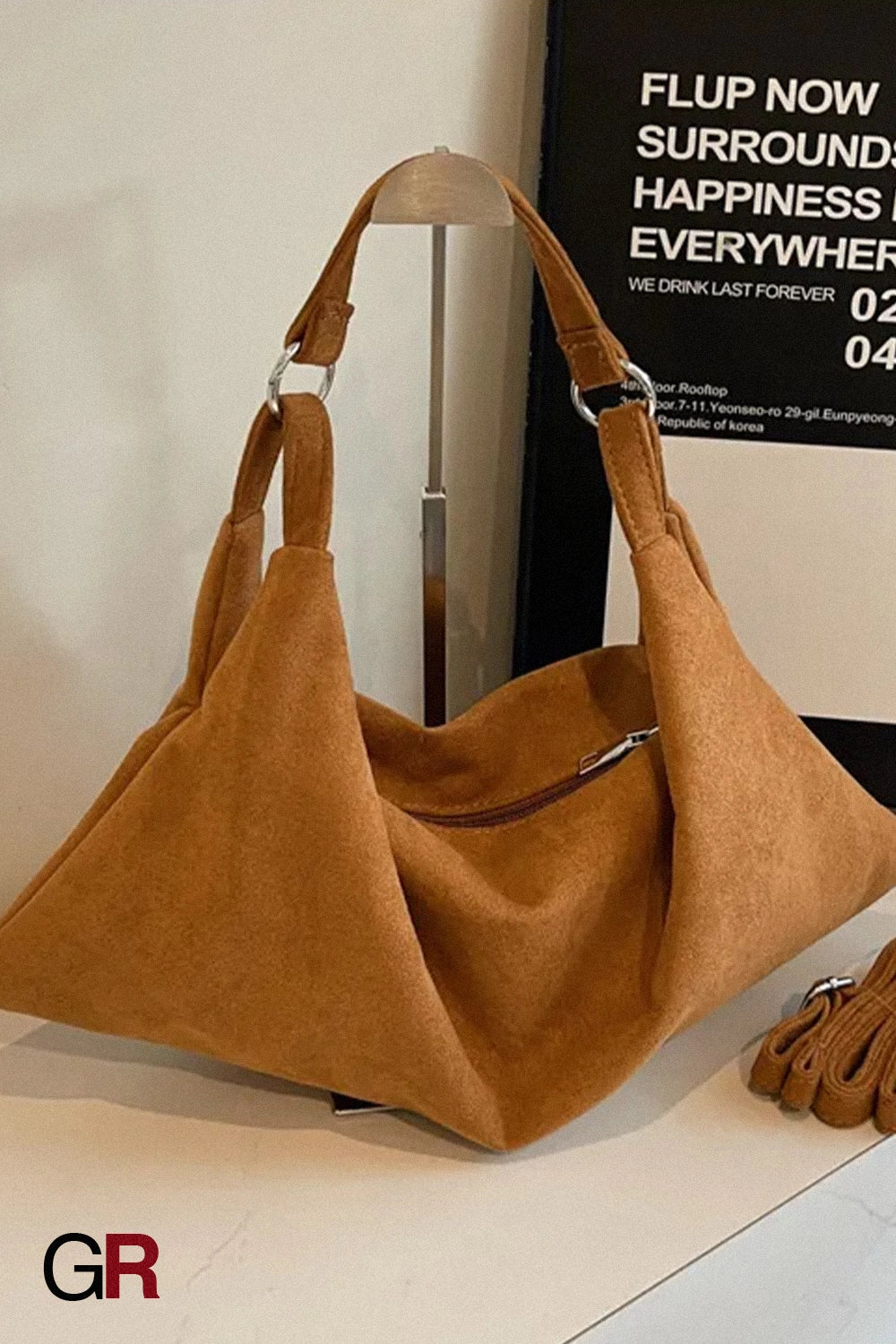 Pu Fabric Portable Shoulder Bag Versatile Simple Messenger Bag