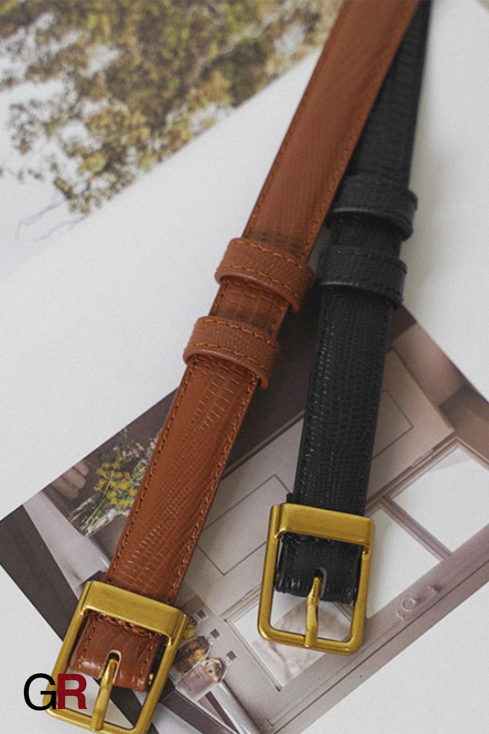 MONTCLAIR SLIM LEATHER BELT