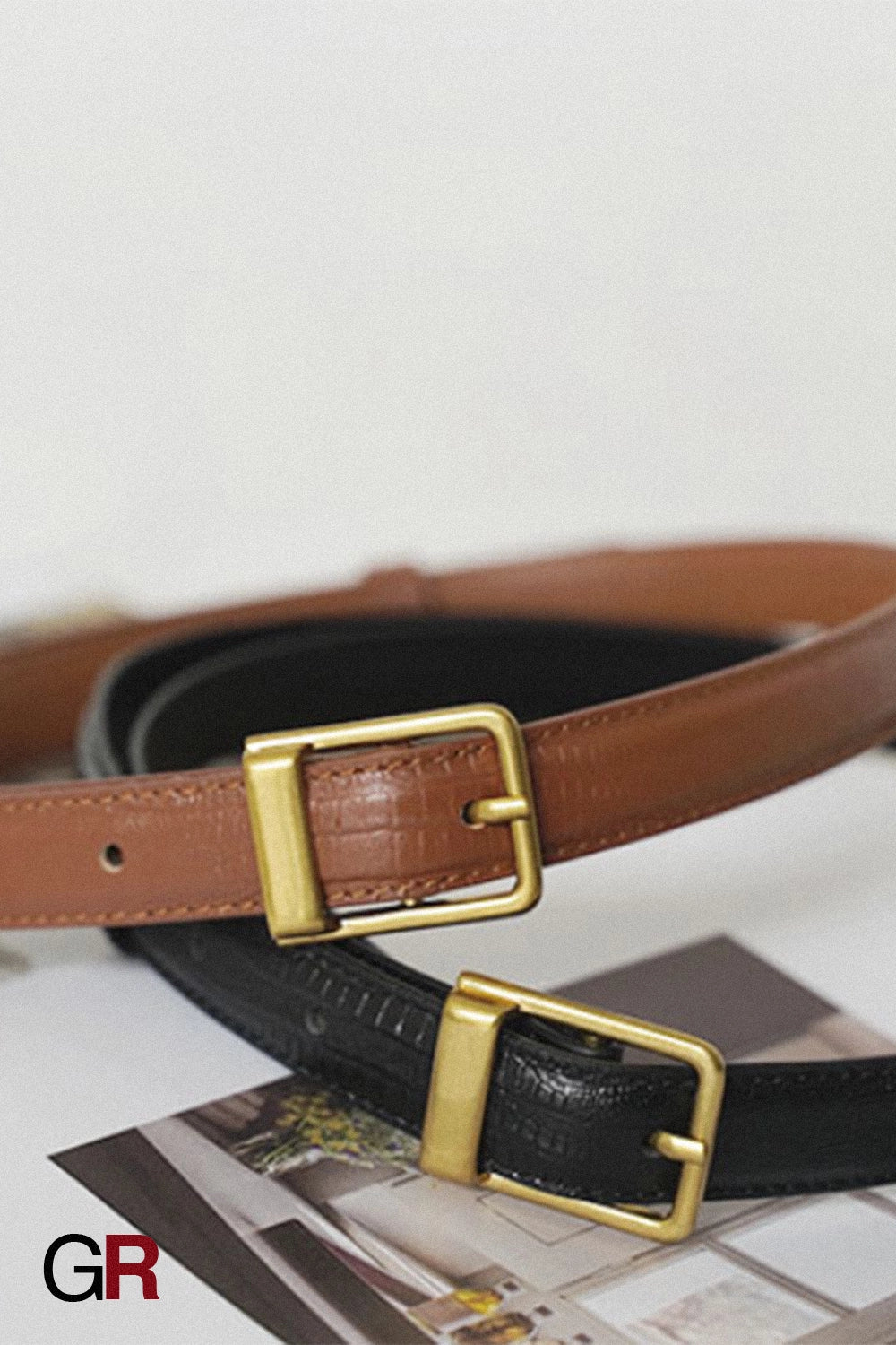 MONTCLAIR SLIM LEATHER BELT