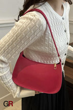 Fashion Underarm Bag Retro Simple Textured One-shoulder Bag
