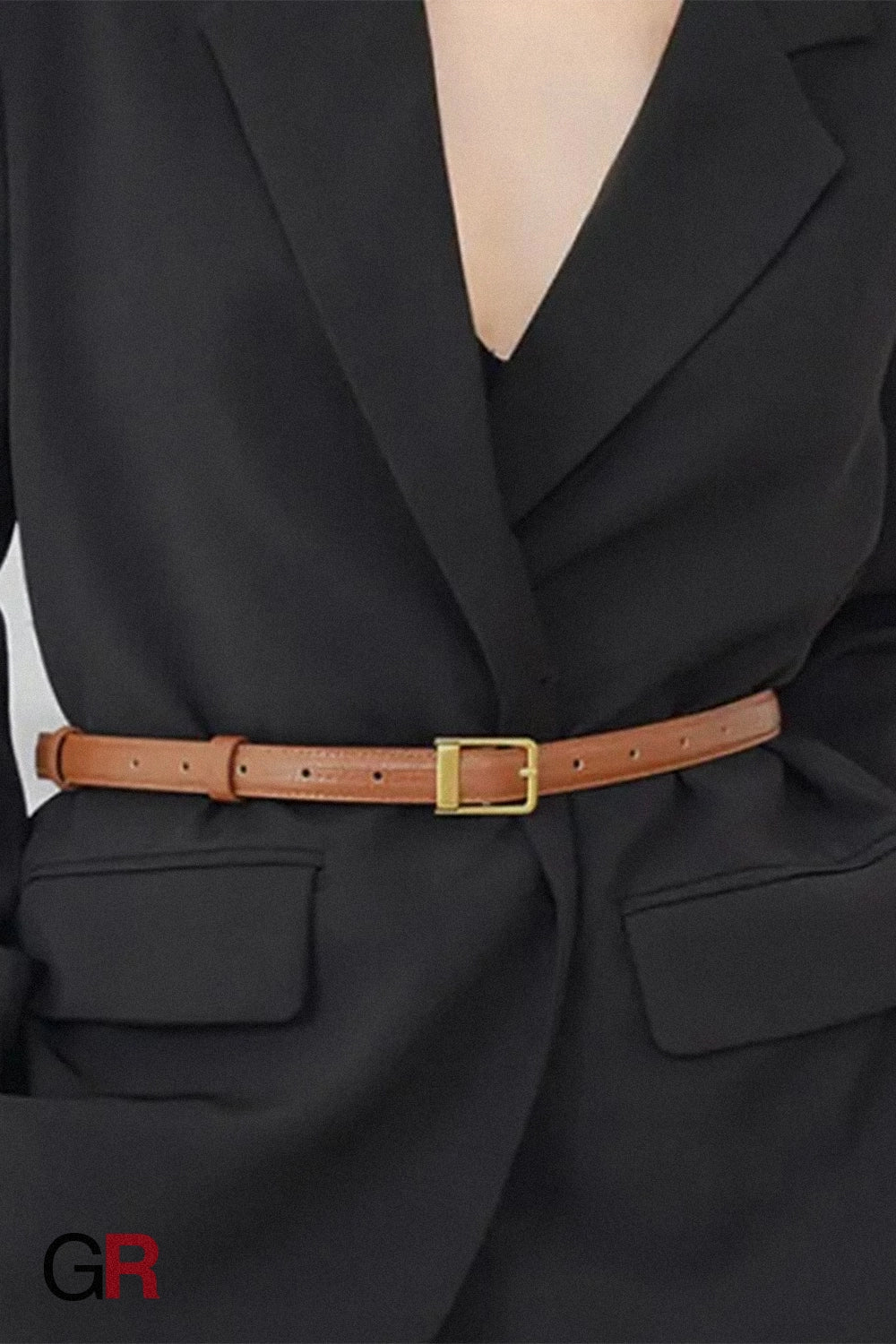 MONTCLAIR SLIM LEATHER BELT