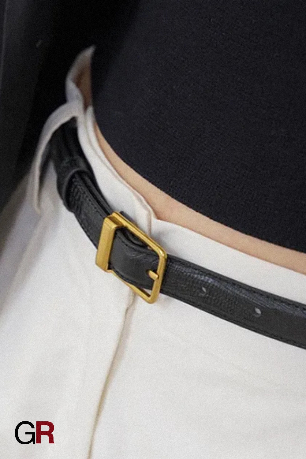 MONTCLAIR SLIM LEATHER BELT