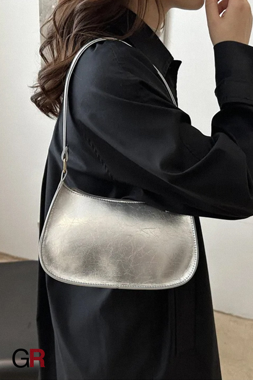 Fashion Underarm Bag Retro Simple Textured One-shoulder Bag