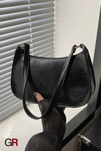 Fashion Underarm Bag Retro Simple Textured One-shoulder Bag