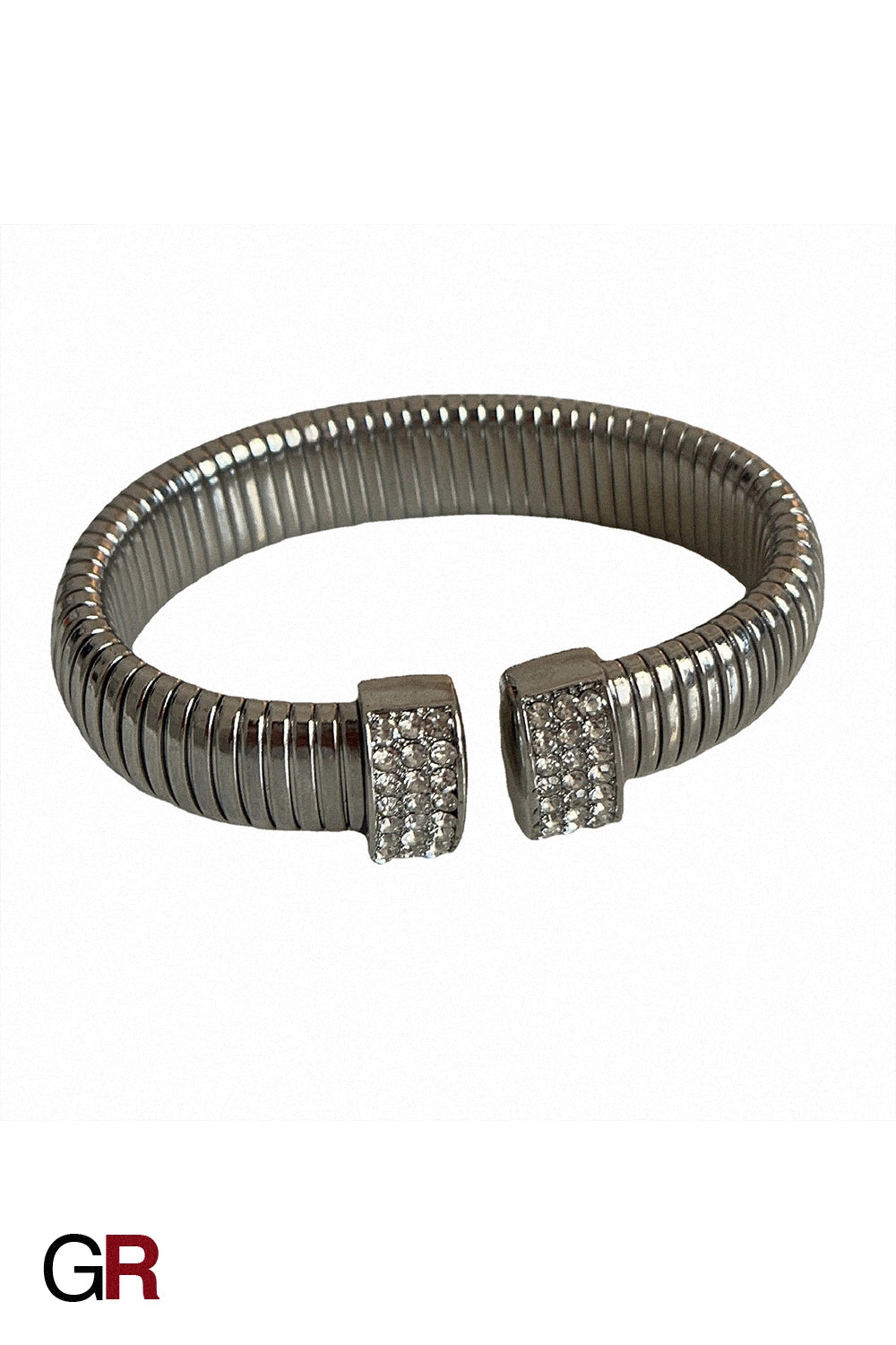 “GlamoROZ Lustre Dore Luminous Gold Wide Rib Cuff Jewelry styled on model wrist with elegant outfit”