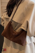 Retro Suede Underarm Bag Women's Daily Commute