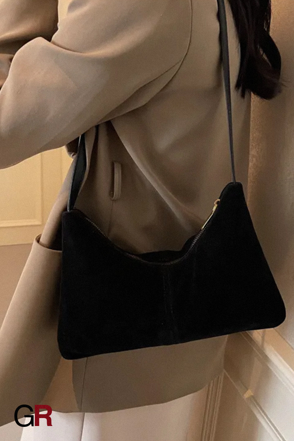 Retro Suede Underarm Bag Women's Daily Commute