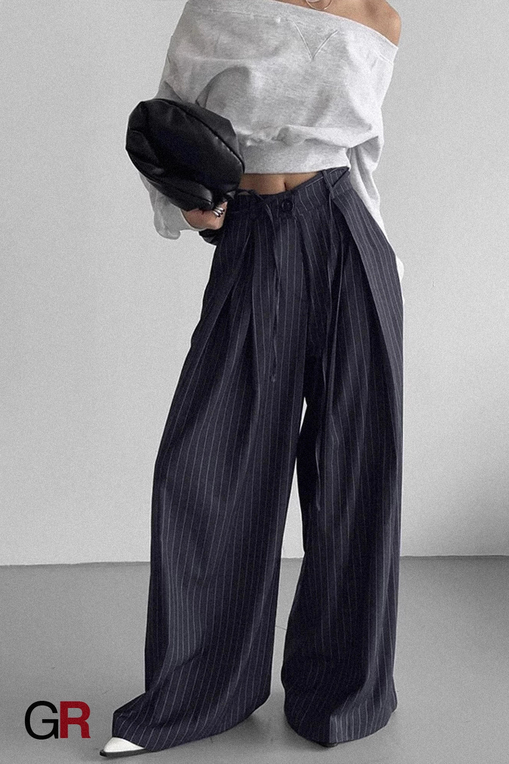 Aurora Pinstripe Palazzo Trouser