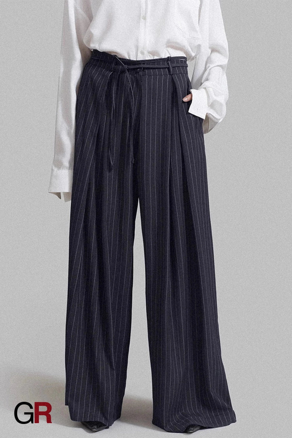 Aurora Pinstripe Palazzo Trouser