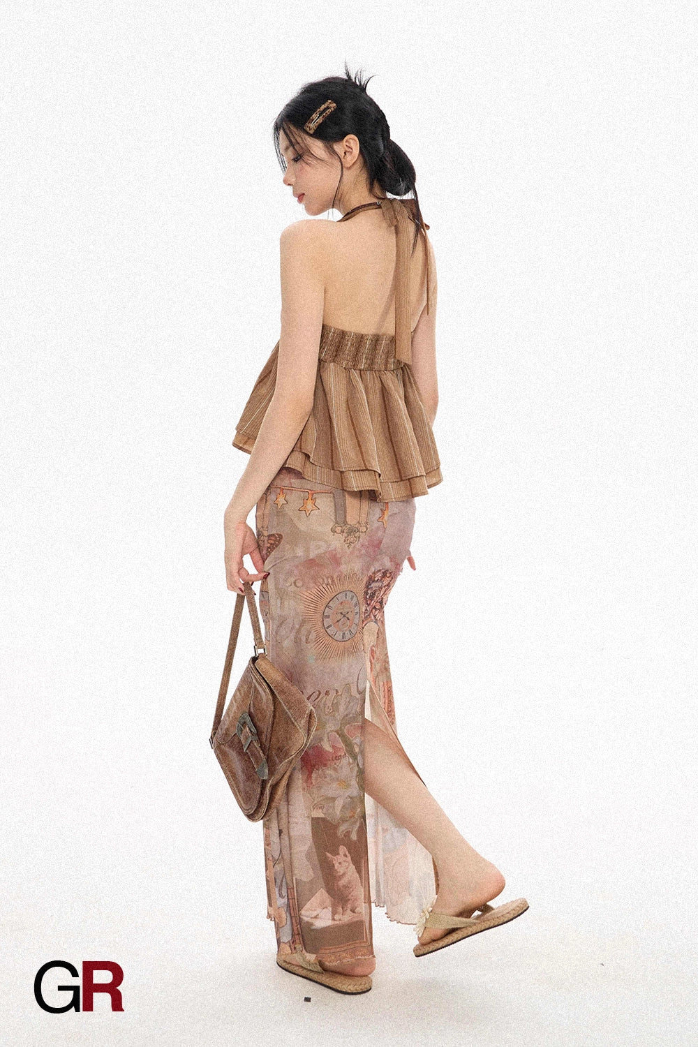 Collage Mesh Mermaid Skirt