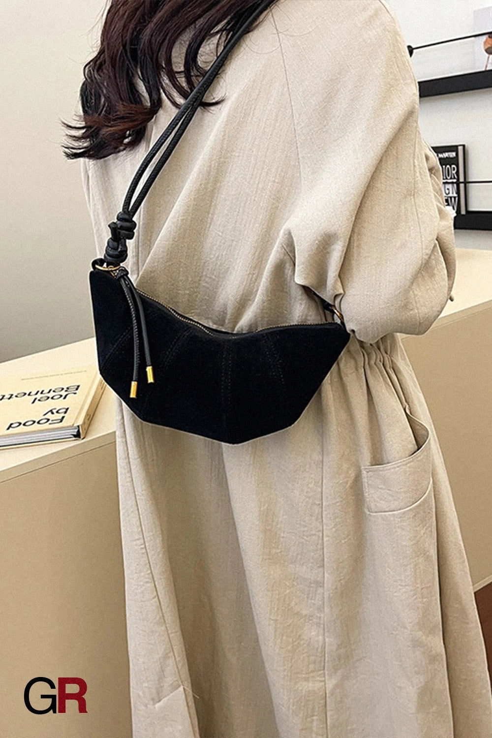 Women's Minimalist Canvas Crossbody Tote Bag