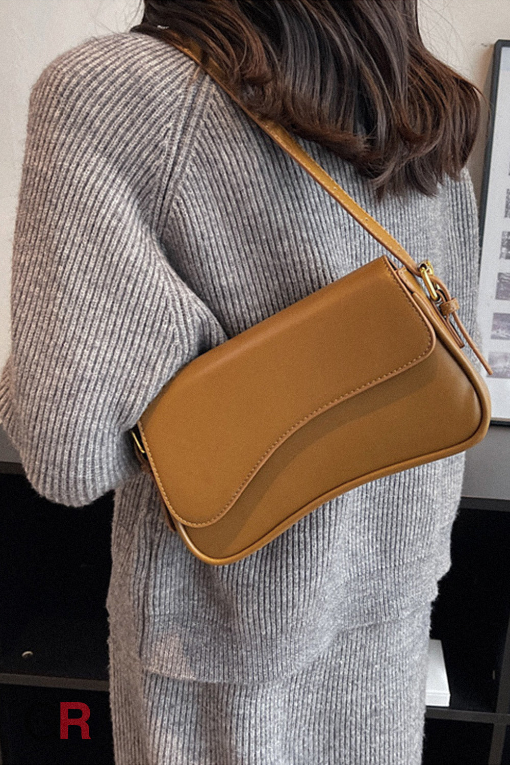 Fashion Simple New Flip Magnetic Buckle Shoulder Bag