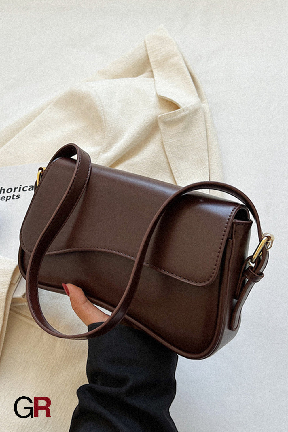 Fashion Simple New Flip Magnetic Buckle Shoulder Bag